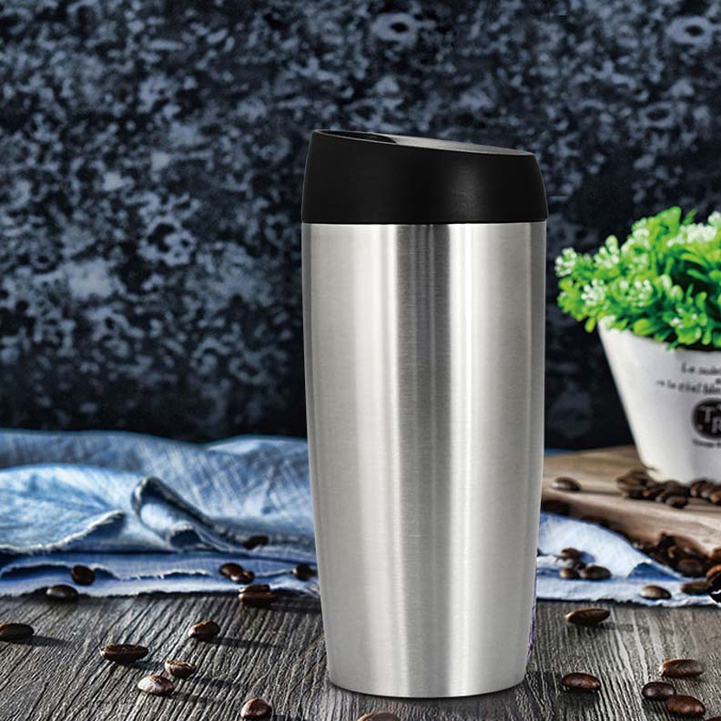 420ml Water Bottle Coffee Tea Stainless Steel Tumbler with Strap