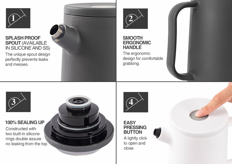 Features of Golmate Arcadia 1L Insulated Vacuum Jug Coffee Carafe