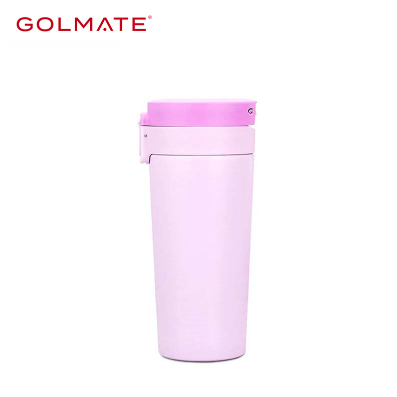 White Stainless Steel Coffee Mug With Push Button., Packaging Type: Box,  380ml