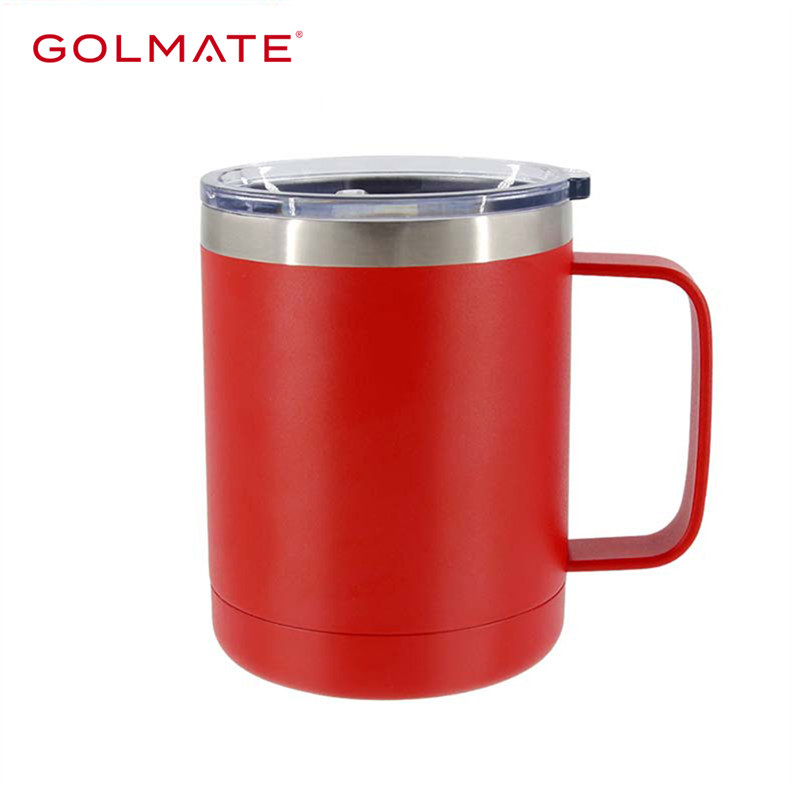 Stainless Steel Coffee Mug With Lid, Insulated Coffee Mug With Handle And  Lid