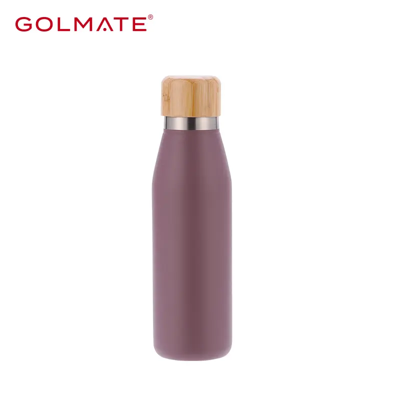 Golmate 500ml Bamboo Lid Stainless Steel Water Bottle